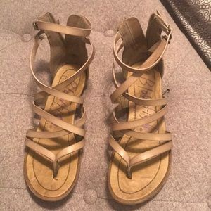 nude strappy sandals